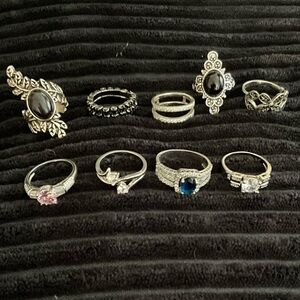 Costume Ring Lot Various Sizes